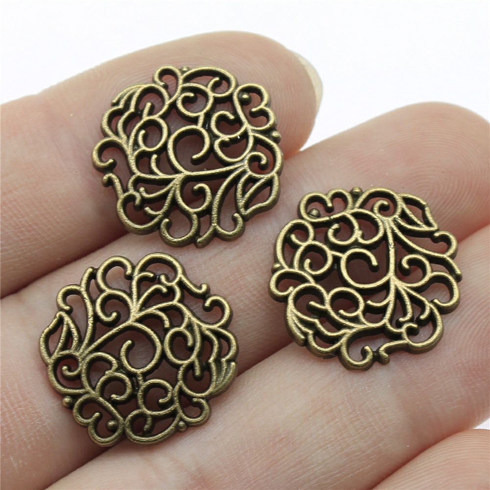 Vintage Fashion Tumblr - 10pcs 18x18mm 2 Colors Antique Silver