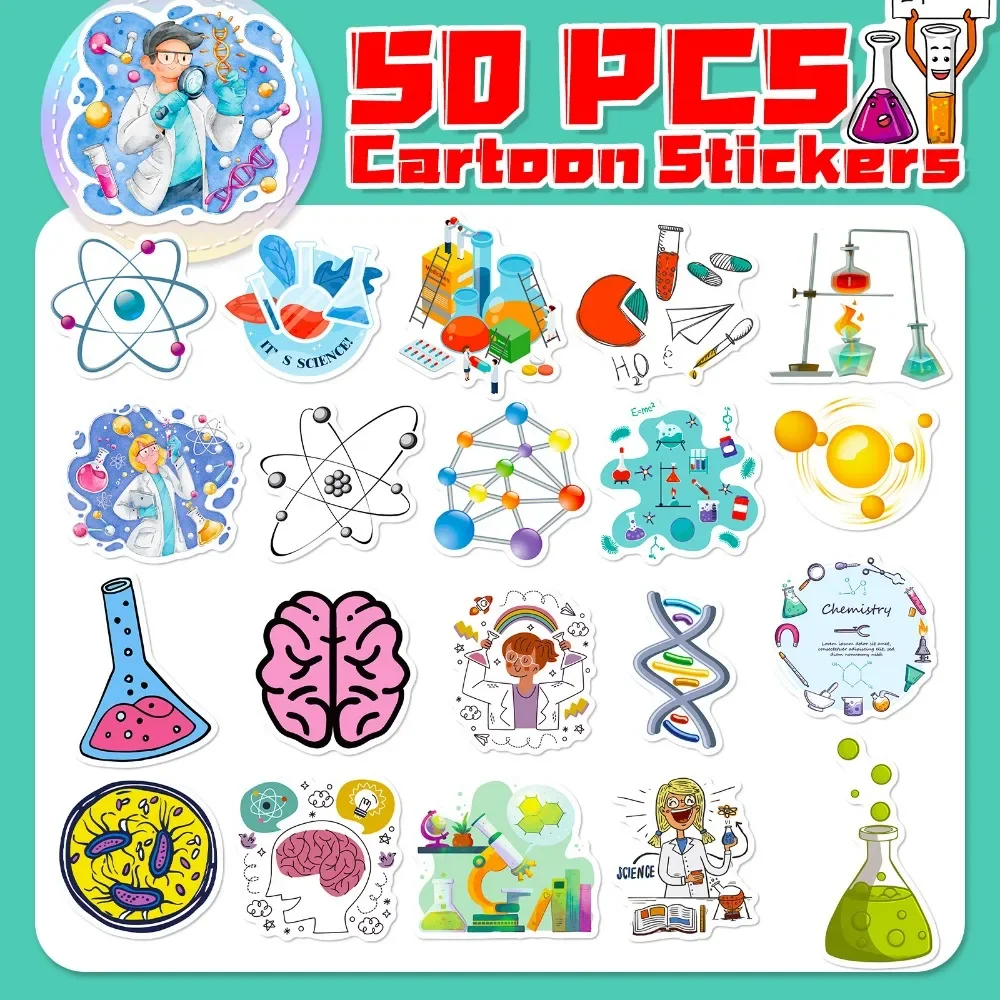 50PCS Cartoon Science Lab Stic - Vintage Fashion Toys ulasan dan harga
