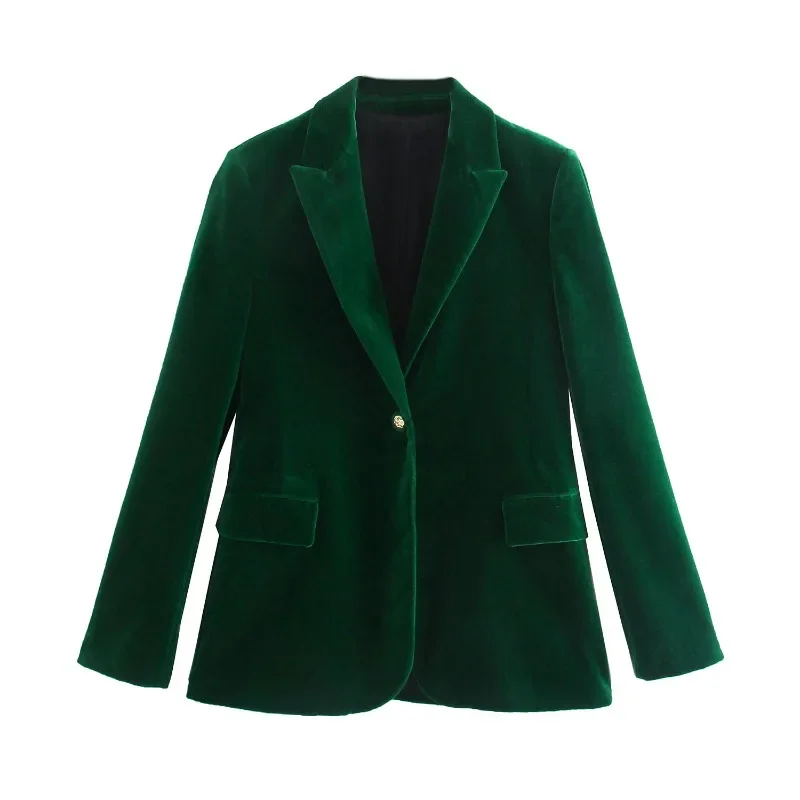 Elegant Velvet Women Blazer Fa - Velvet Blazer Vintage ulasan dan harga
