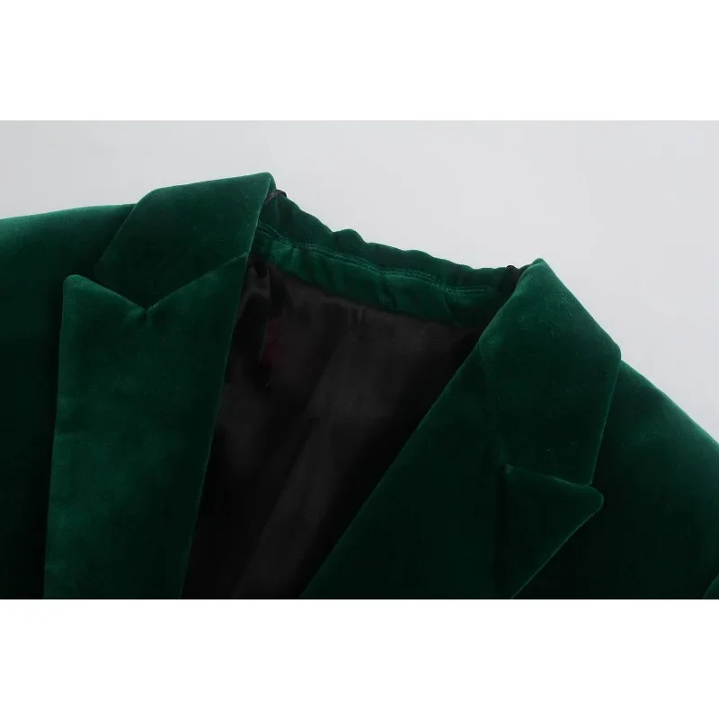Elegant Velvet Women Blazer Fa - Velvet Blazer Vintage ulasan dan harga