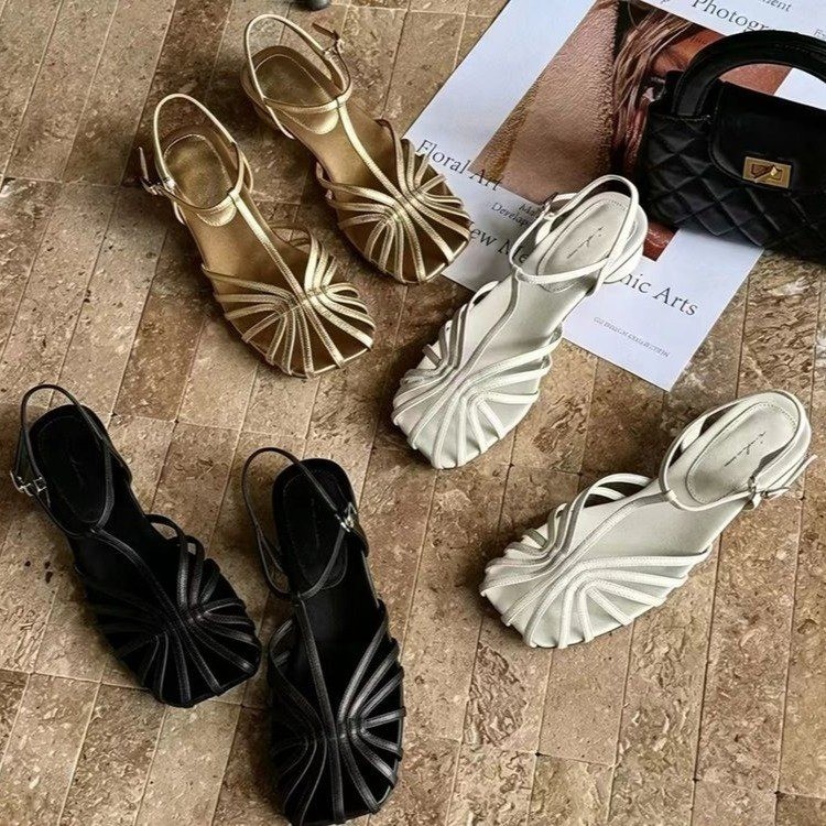 French-style Vintage Woven Toe - Vintage Fashion In 2026 ulasan dan harga