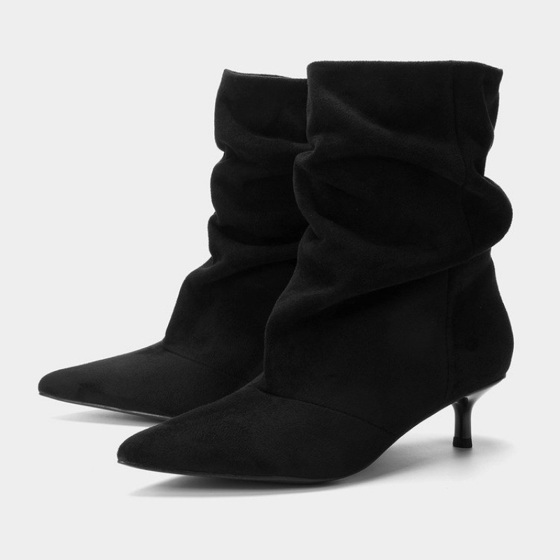 Women Pile Up Ankle Boots 2026 - Vintage Fashion In 2026 ulasan dan harga