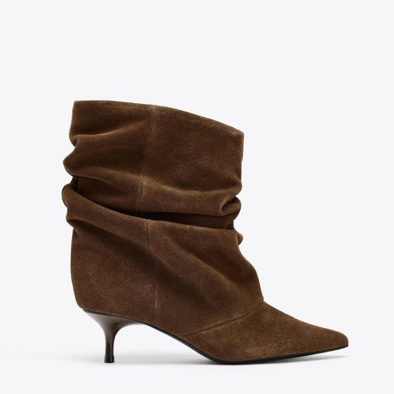 Women Pile Up Ankle Boots 2026 - Vintage Fashion In 2026 ulasan dan harga