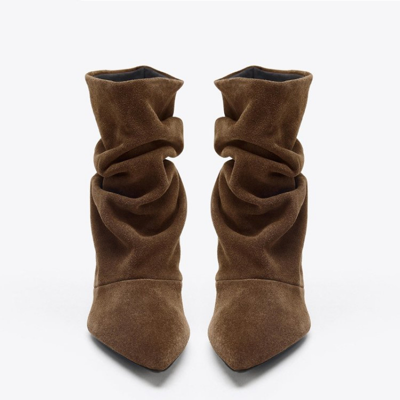Women Pile Up Ankle Boots 2026 - Vintage Fashion In 2026 ulasan dan harga