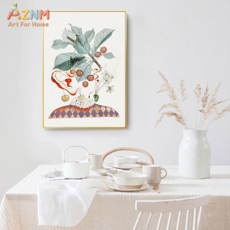 AZNM Surreal Botanical Fruit F - Vintage Fashion Wall Art ulasan dan harga