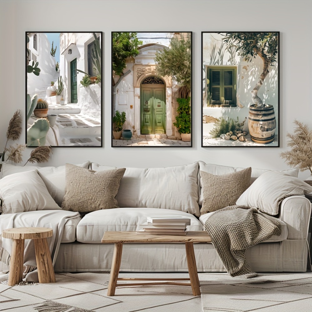 3pcs Frameless Canvas Painting - Vintage Fashion Wall Art ulasan dan harga