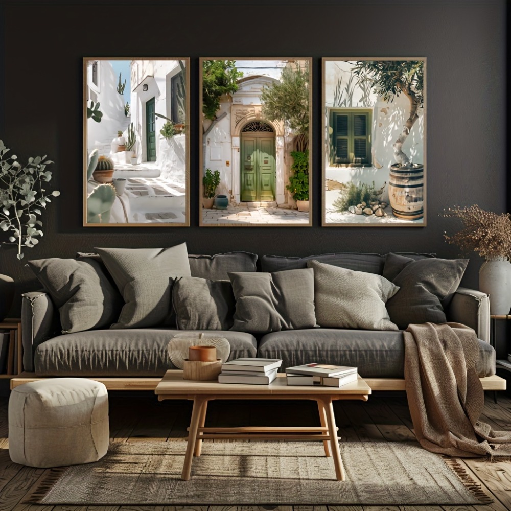 3pcs Frameless Canvas Painting - Vintage Fashion Wall Art ulasan dan harga