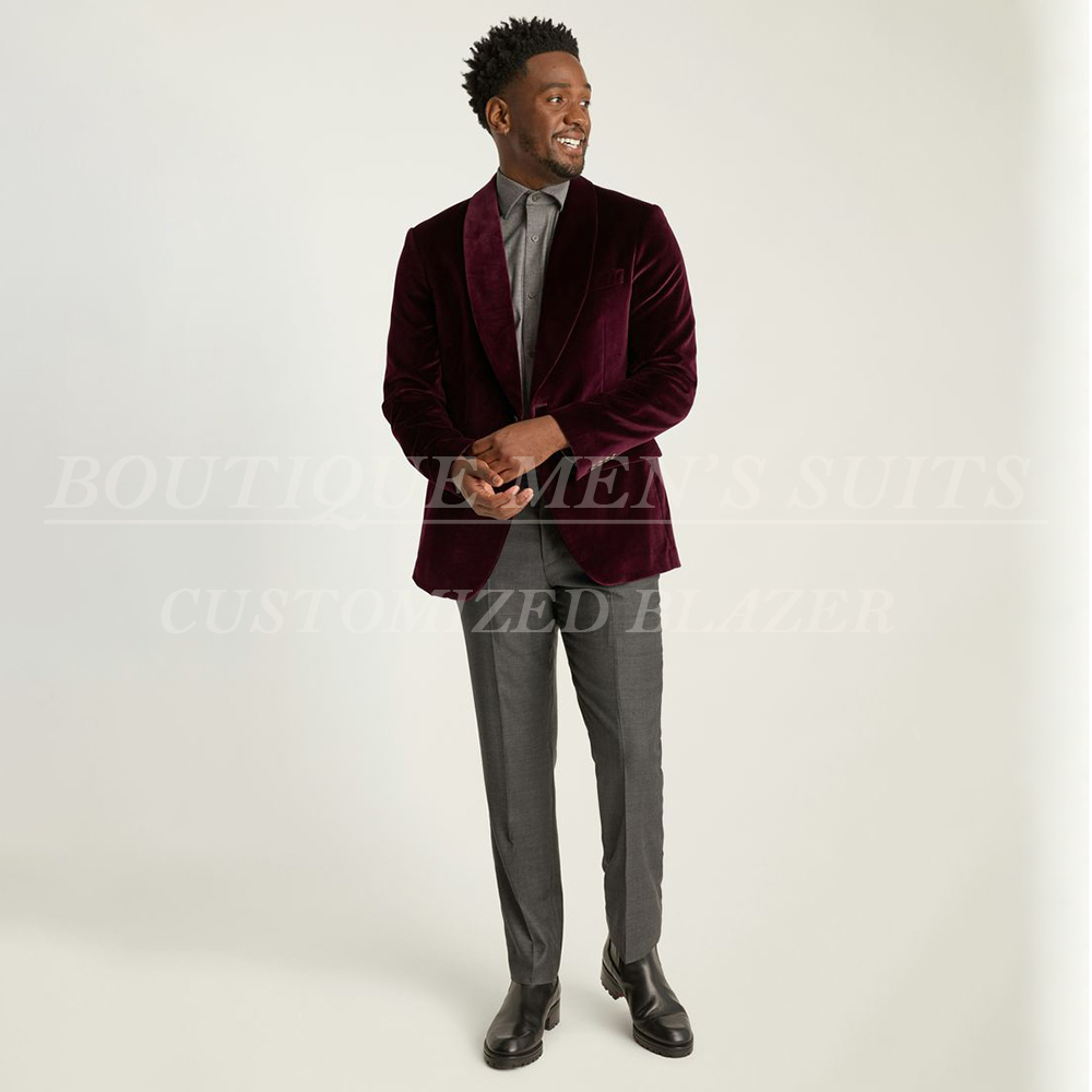 Vintage Men's Suits Daily One- - Velvet Blazer Vintage ulasan dan harga