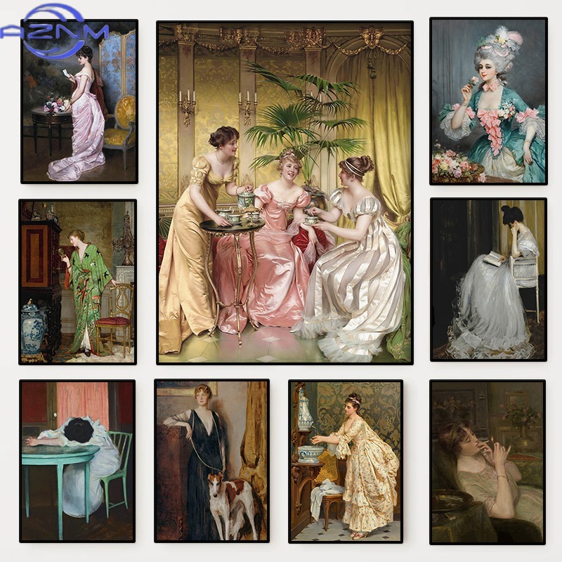 The Renaissance Women Portrait - Vintage Fashion Wall Art ulasan dan harga