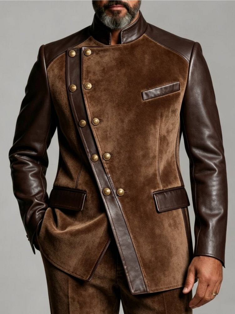 Vintage Men Velvet Leather Spl - Velvet Blazer Vintage ulasan dan harga