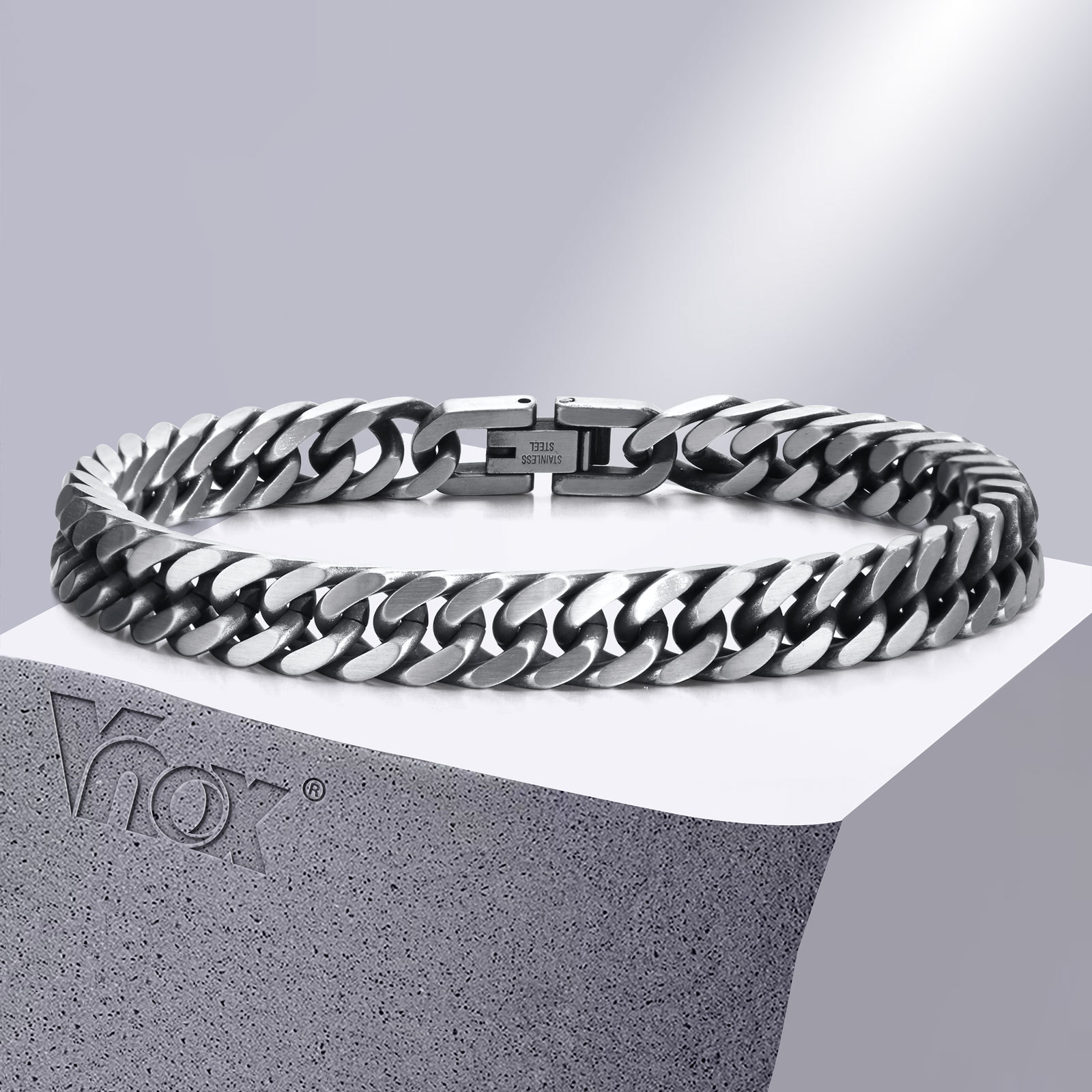 Vnox Chunky Retro Cuban Chain  - Vintage Fashion Retro Outfit ulasan dan harga