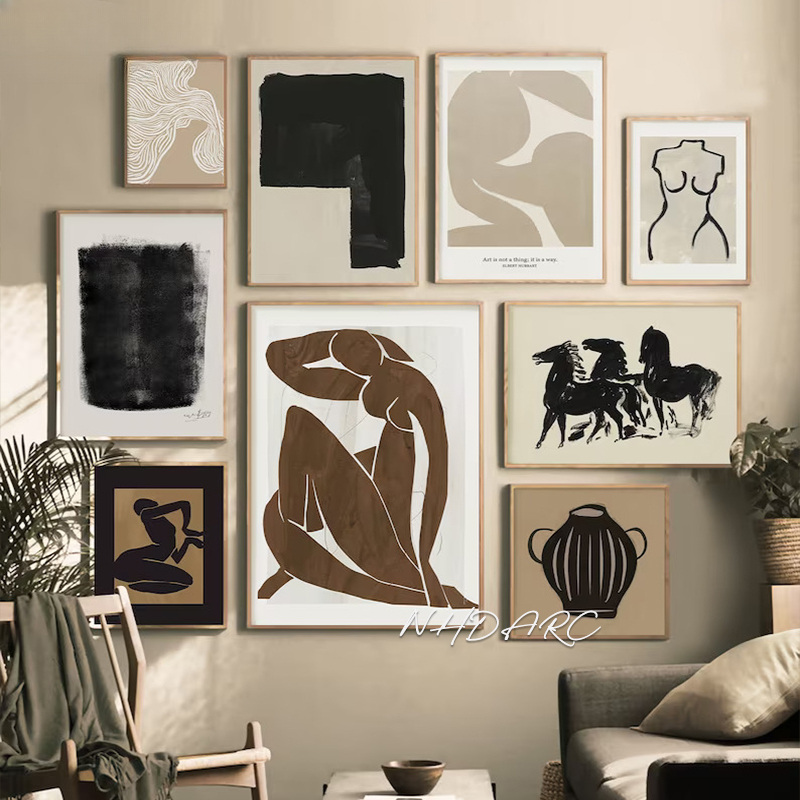 Scandinavian Minimalist Wall A - Vintage Fashion Prints For Wall ulasan dan harga