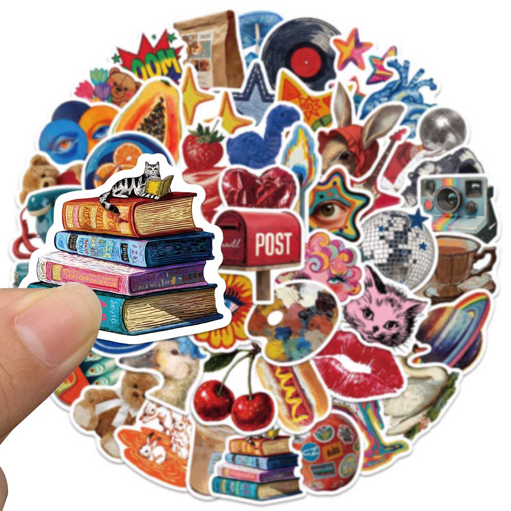 50pcs Vintage Y2K Sticker Fash - Vintage Fashion Labels ulasan dan harga