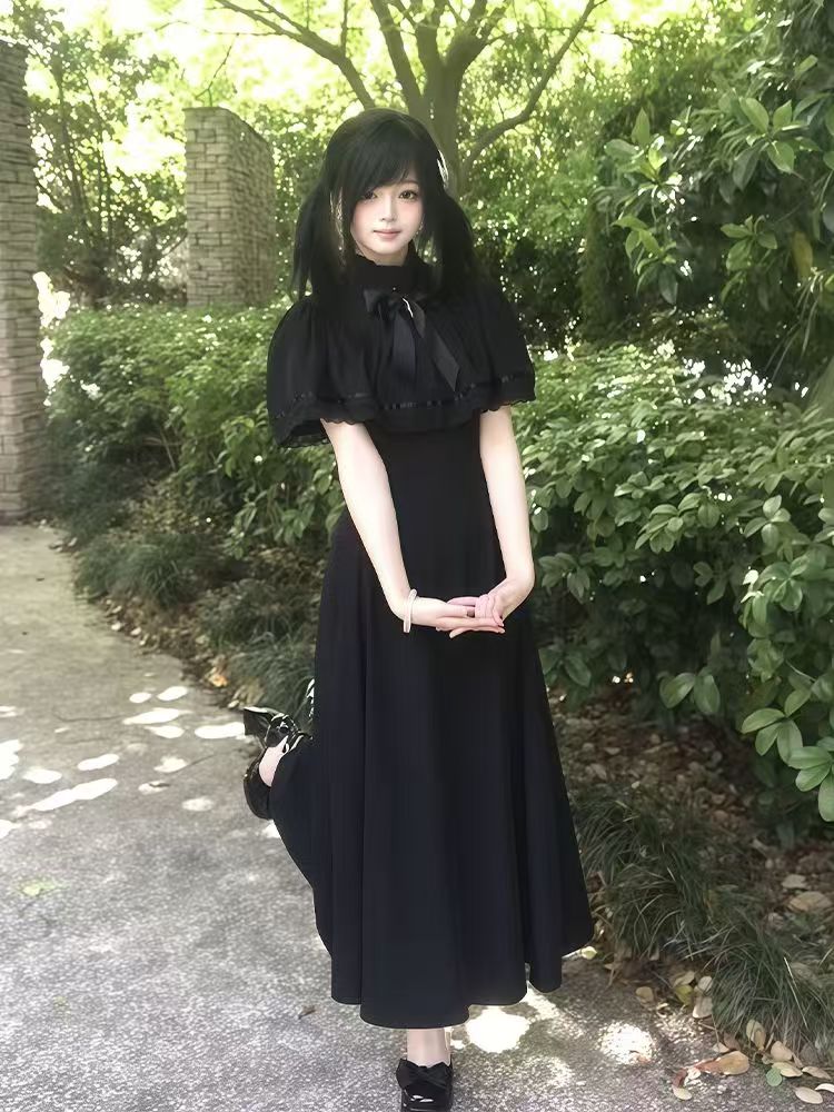Gothic Harajuku Slim Lace Retr - Vintage Fashion Retro Outfit ulasan dan harga