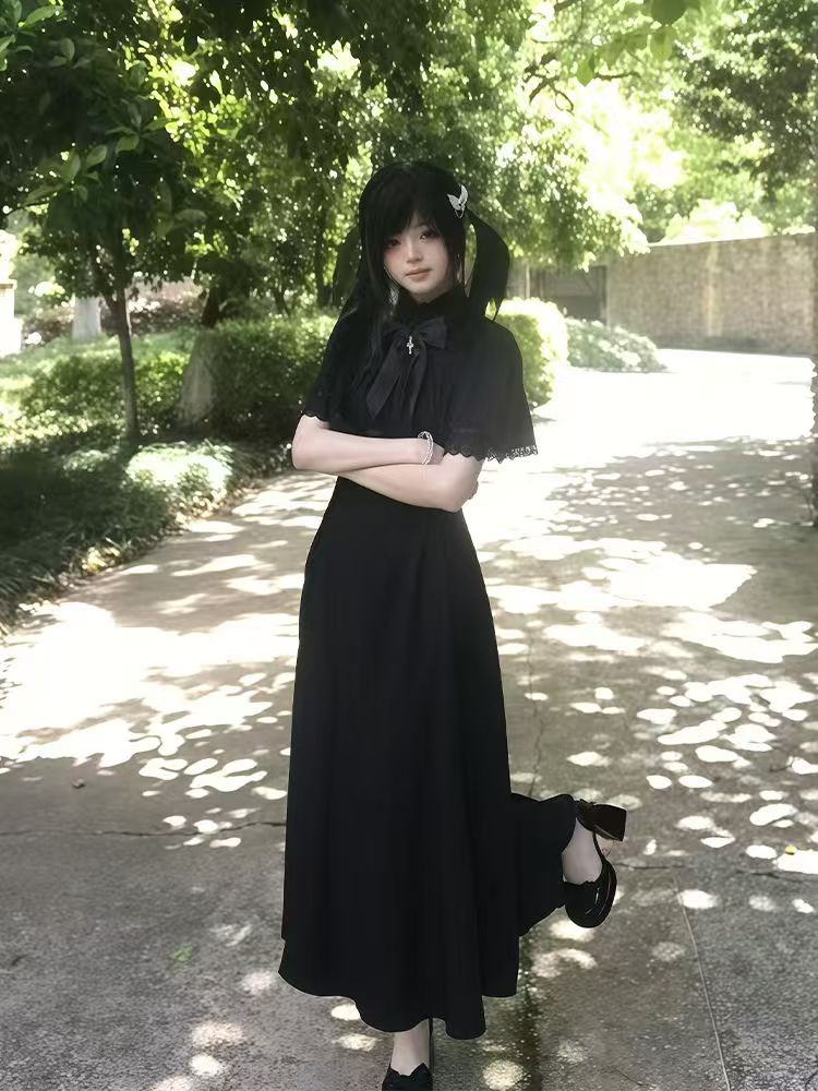 Gothic Harajuku Slim Lace Retr - Vintage Fashion Retro Outfit ulasan dan harga