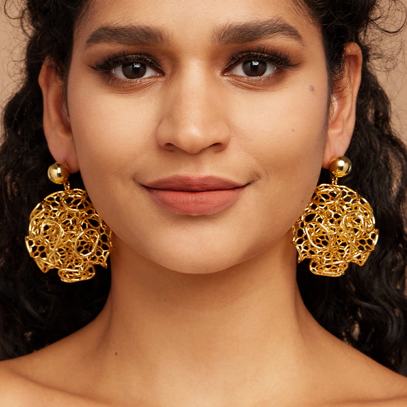 IVOG Round Vintage Earrings Fo - Vintage Fashion Websites ulasan dan harga