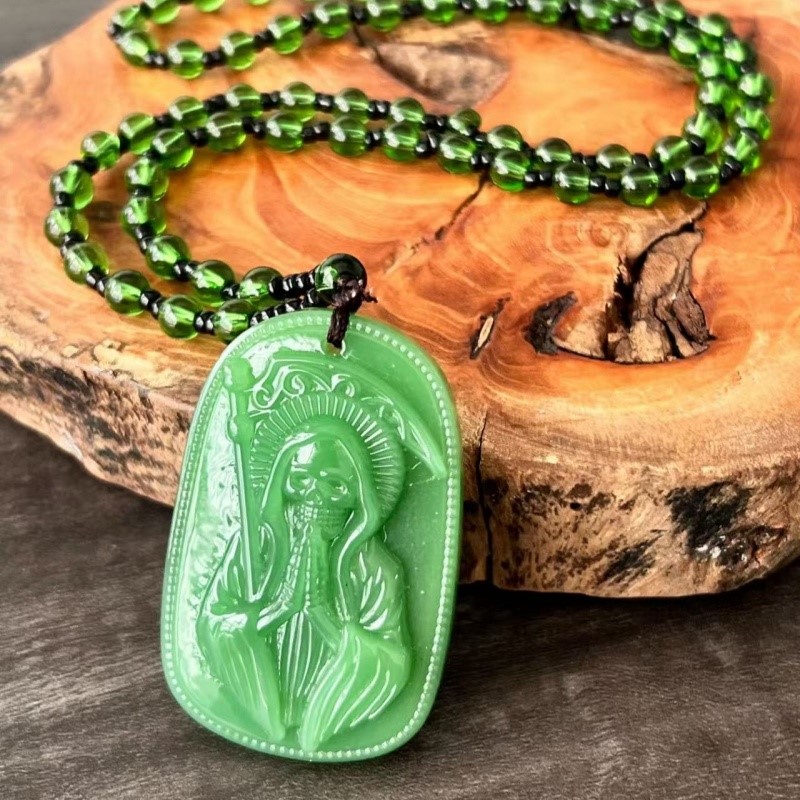 Santa Muerte Sculpture Dog Tag - Vintage Fashion Labels ulasan dan harga