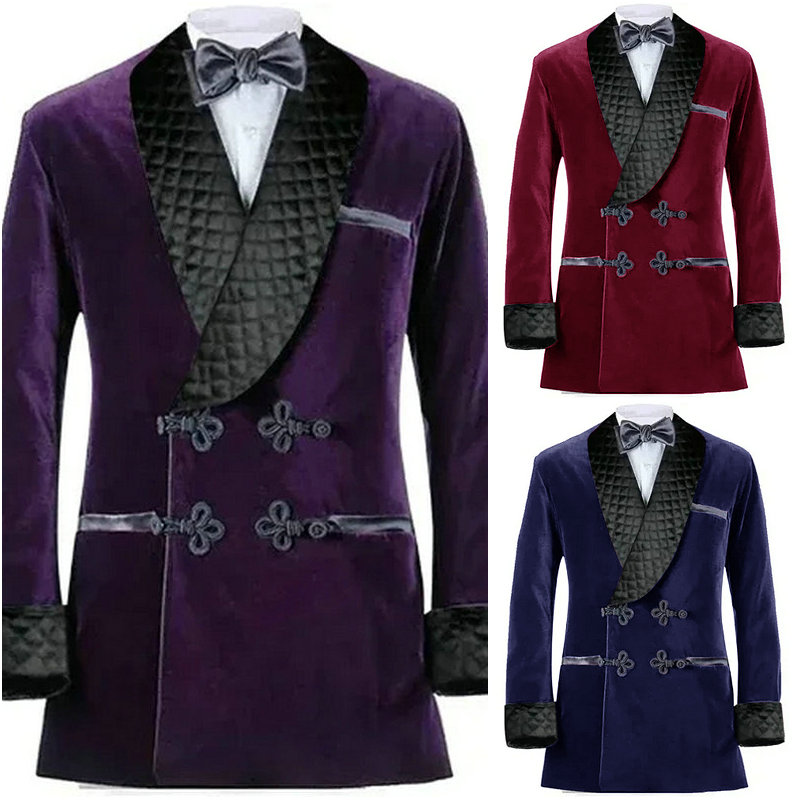 Double Breasted Purple Velvet  - Velvet Blazer Vintage ulasan dan harga