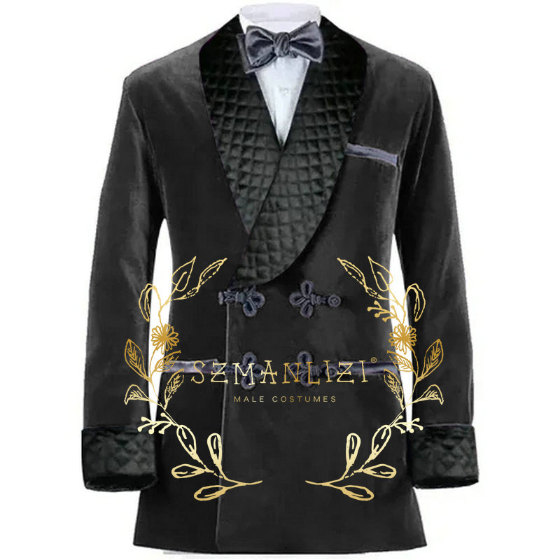 Double Breasted Purple Velvet  - Velvet Blazer Vintage ulasan dan harga
