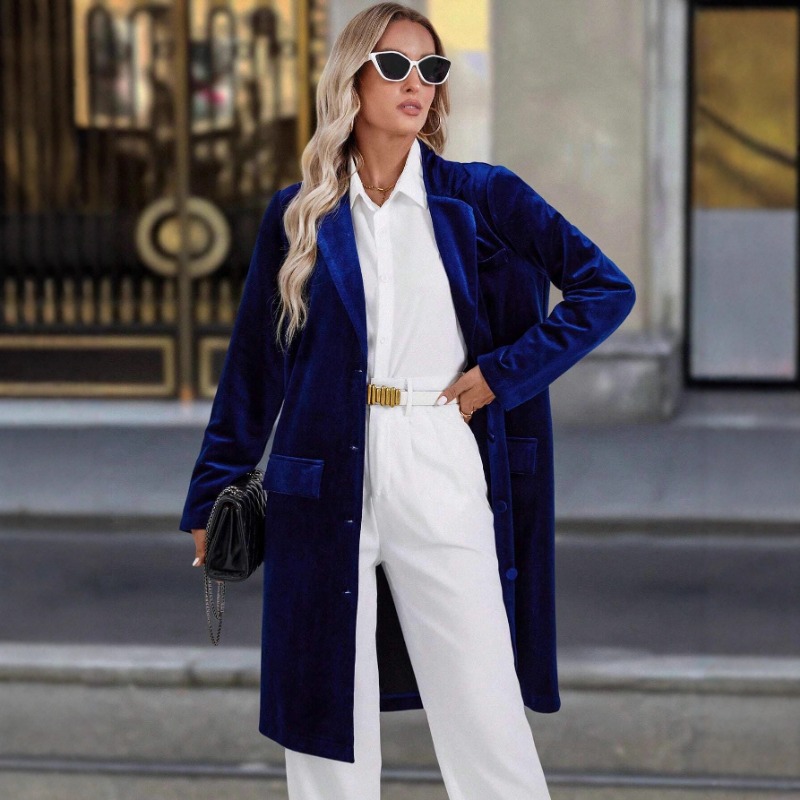 Luxury Vintage Velvet Trench C - Velvet Blazer Vintage ulasan dan harga
