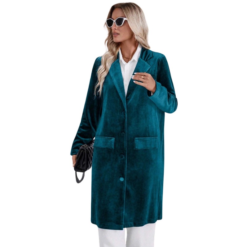 Luxury Vintage Velvet Trench C - Velvet Blazer Vintage ulasan dan harga