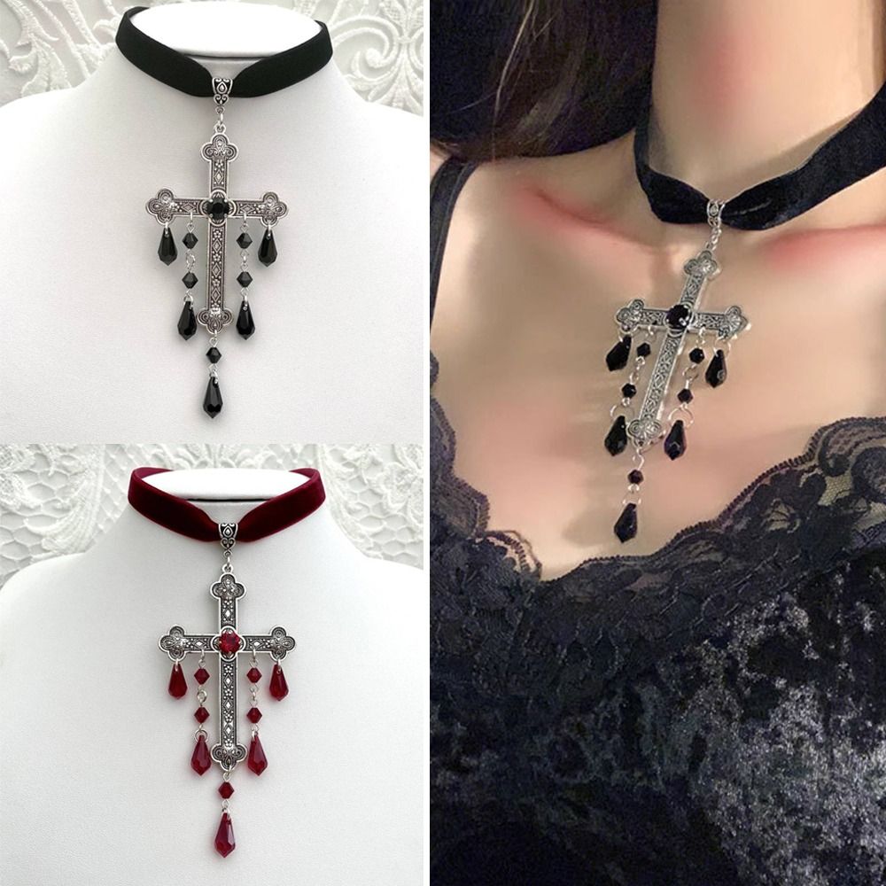Retro Style Large Cross Pendan - Vintage Fashion Retro Outfit ulasan dan harga