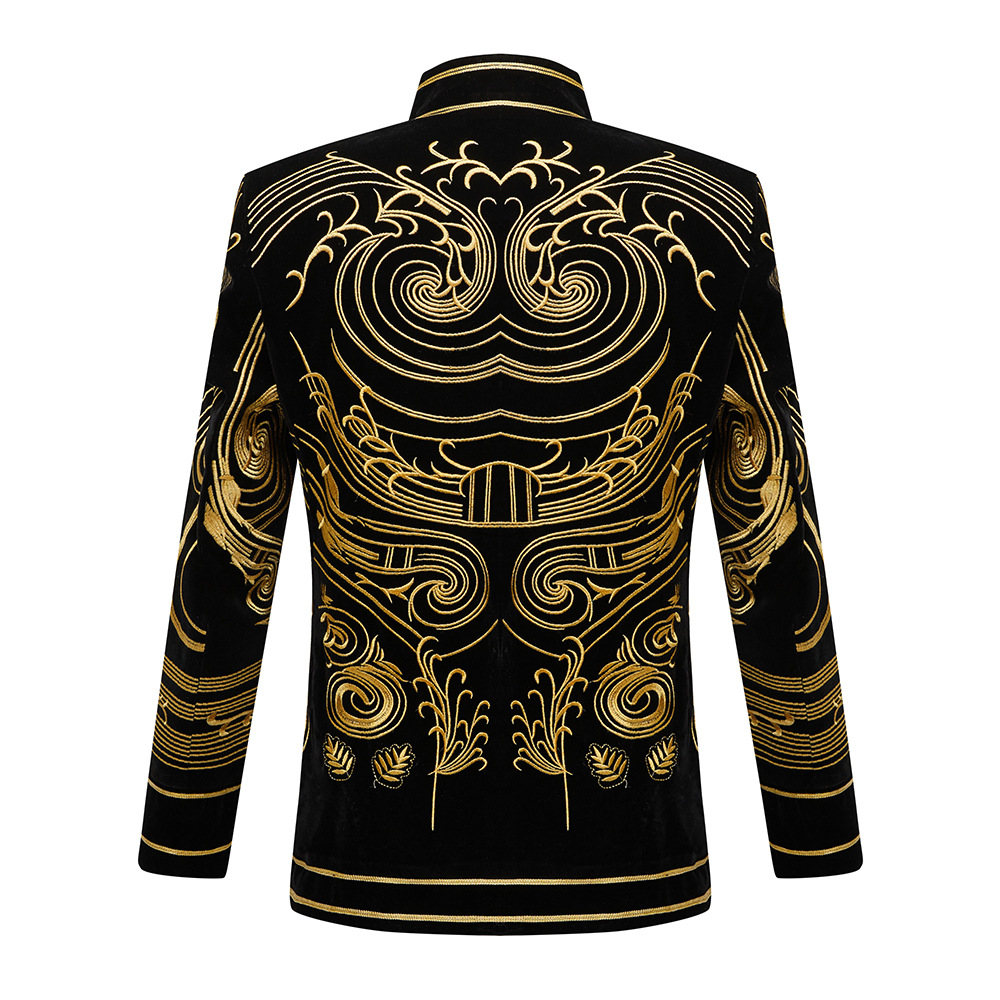 Men Vintage Velvet Embroidery  - Velvet Blazer Vintage ulasan dan harga